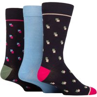 3 Pair SOCKSHOP Patterned Spots Stripes Bamboo Socks Square Spots 7 11