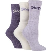 3 Pair Cushioned Foot Cotton Boot Socks Violet 4 8