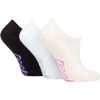 3 Pair Bamboo No Show Socks Cream White 4 8