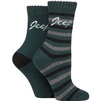 2 Pair Wool Blend Thermal Boot Socks Forest Charcoal 4 8