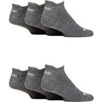 Mens 6 Pair Jeep Performance Trainer Socks Charcoal 6-11 Mens