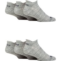 Mens 6 Pair Jeep Performance Trainer Socks Grey 6-11 Mens