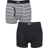 2 Pack Tonal Stripe Plain Keyhole Hipster Trunks White Large