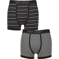 2 Pack Spirit Cotton Knitted Fitted Trunks Grey M