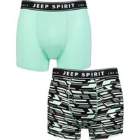 2 Pack Camo Printed Bamboo Trunks Cool Turquoise