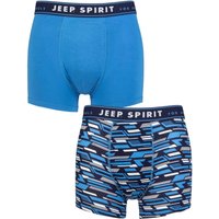 2 Pack Camo Printed Bamboo Trunks Navy Blue M