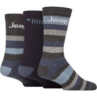 Sock Shop Mens 3 Pair Jeep Cotton Rich Cushioned Boot Socks Navy Blue 611