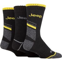 3 Pair Workwear Boot Socks Charcoal Yellow 6 11