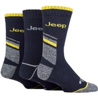 3 Pair Workwear Boot Socks Grey Yellow 6 11