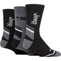 3 Pair Performance Poly Cotton Boot Socks Black Charcoal Grey 6 11