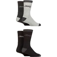 4 Pair Plain Regenerated Cotton Boot Socks Charcoal 6 11