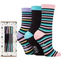 3 Pair SOCKSHOP Wildfeet Bamboo Gift Box Stripe 4 8