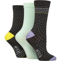 3 Pair SOCKSHOP Patterned Bamboo Socks Spotty 4 8