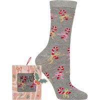 1 Pair SOCKSHOP Bamboo Christmas Gift Boxed Socks Candy Bows 4 8