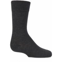 1 Pair Anthracite Melange Comfort Wool Plain Socks