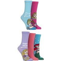 5 Pair SOCKSHOP Disney Princesses Cotton Socks 4 7
