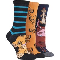 3 Pair Disney Lion King Cotton Socks 4 8 &