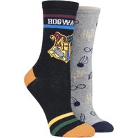 2 Pair Harry Potter Hogwarts Golden Snitch Cotton Socks 4 8 &