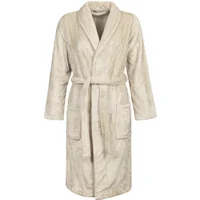Women's 1 Pack SOCKSHOP Heat Holders Fleece Dressing Gown White Sand L