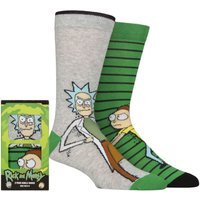 2 Pair SOCKSHOP Rick Morty Gift Boxed Cotton Socks 6 11