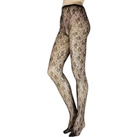 1 Pair Licorice Floral Net Tights Small Medium