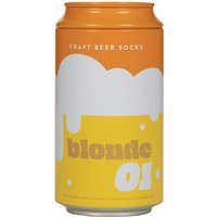 1 Pair Craft Beer Can Gift Box Cotton Socks Blonde 7 11 UK