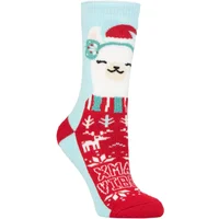 Women's 1 Pair SOCKSHOP Heat Holders Lite Christmas Socks Cosy Alpaca 4-8