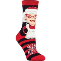 Women's 1 Pair SOCKSHOP Heat Holders Lite Christmas Socks Mrs. Claus 4-8