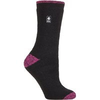 1 Pair SOCKSHOP 1.6 TOG Lite Patterned Striped Socks Tenerife Heel & Toe Berry 4 8