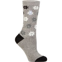 1 Pair SOCKSHOP 1.6 TOG Lite Patterned Striped Socks St Moritz Snowflake Fairisle 4 8