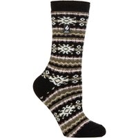 1 Pair SOCKSHOP Nordic Soul Warming Thermal Socks Nordic Black Olive 4 8