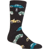 Mens 1 Pair SOCKSHOP Heat Holders 1.6 TOG Lite Hobby Thermal Socks Charcoal Transport 6-11