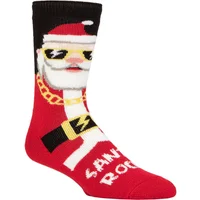 Mens 1 Pair SOCKSHOP Heat Holders 1.6 TOG Lite Christmas Socks Cool Santa 6-11