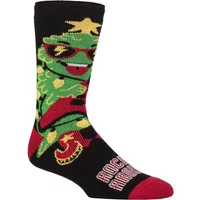 Mens 1 Pair SOCKSHOP Heat Holders 1.6 TOG Lite Christmas Socks Rockin Around 6-11