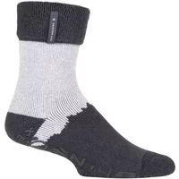 1 Pair Charcoal Lounge Lite Socks Men's 6-11 Mens - Heat Holders