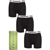 Mens 3 Pack SOCKSHOP Lazy Panda Bamboo Hipster Trunks White Extra Large