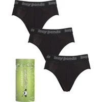 Mens 3 Pack SOCKSHOP Lazy Panda Bamboo Briefs Black Large