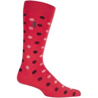 1 Pair Scarlet 80% Sea Island Cotton Spots Socks 6 8.5