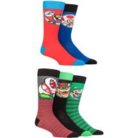 SOCKSHOP 5 Pair Super Mario Character Cotton Socks 12.5 3.5