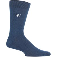 1 Pair W Denim Individual Embroidered Initial Socks U Z 7 11