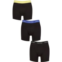 3 Pack Calvin Klein Cotton Stretch Longer Leg Trunks Green Bloom L