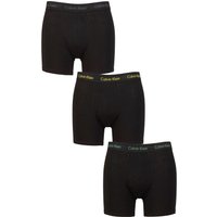 3 Pack Cotton Stretch Longer Leg Trunks Charcoal Heather Yellow S