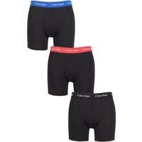 3 Pack Cotton Stretch Longer Leg Trunks Blue Strawberry Field Small