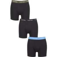 3 Pack Cotton Stretch Longer Leg Trunks Dusk Green Cophenhagen Blue Small