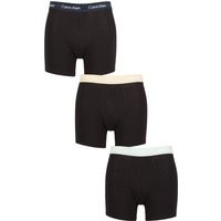 3 Pack Calvin Klein Cotton Stretch Longer Leg Trunks Shoreline Vanilla