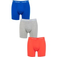 3 Pack Cotton Stretch Longer Leg Trunks Royalty Coral S