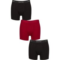 3 Pack Extra Soft Cotton Stretch Boxer Briefs Red