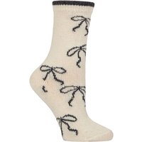 1 Pair Wildfeet Cashmere Wool Blend Socks Bow 4 8