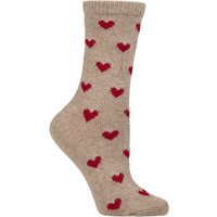 1 Pair SOCKSHOP Cashmere Wool Blend Socks Hearts 4 8