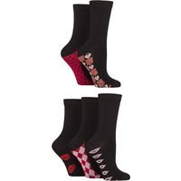 5 Pair Plain Patterned Striped Bamboo Socks Patterned Sole Locked Love 4 8
